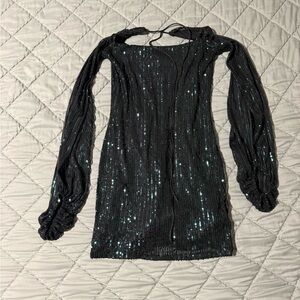 Green Sequin Women's Cocktail Dress